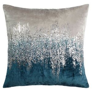 Z GALLERIE JOIE DE VIVRE PILLOW CERULEAN